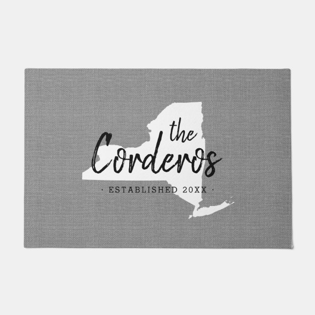 Monogram Staat Doormat der New York-Familie Fußmatte (Vorderseite)