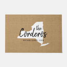 Monogram Staat Doormat der New York-Familie