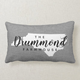 Monogram Staat-Kissen der North Carolina-Familie Lendenkissen