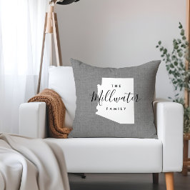 Monogram-Staat-Kopfkissen der Arizona-Familie Kissen