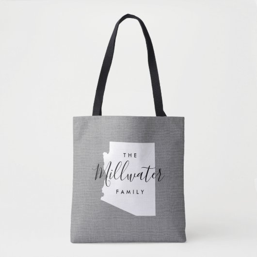 Monogram Staat Tote Bag der Familie Arizona Tasche (Vorderseite)