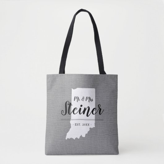 Monogram Staat Tote Bag der Familie Indiana Tasche (Vorderseite)