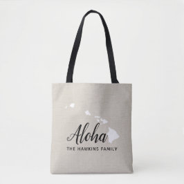 Monogram Staat Tote Bag der Hawaii-Familie Tasche