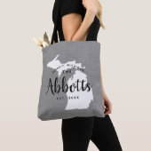 Monogram Staat Tote Bag der Michigan-Familie Tasche (Von Nahem)