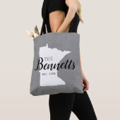 Monogram Staat Tote Bag der Minnesota-Familie Tasche (Von Nahem)