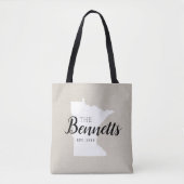 Monogram Staat Tote Bag der Minnesota-Familie Tasche (Vorderseite)