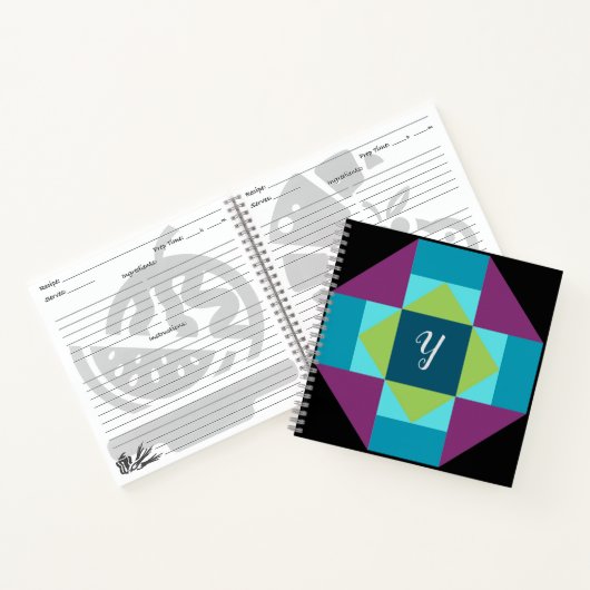 Monogram Stall Quilt Rezept Buch (Innenseite)