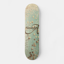 Monogram Stardust auf Sea Green Skateboard