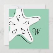 Monogram Starfish Einladung (Rückseite)