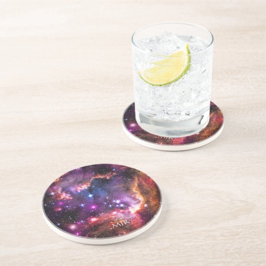 Monogram Starry Wingtip von Small Magellanic Cloud Getränkeuntersetzer (Seite)