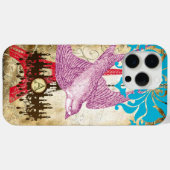 Monogram Steampunk Bird Effiel Tower Chandelier Case-Mate iPhone Hülle (Rückseite (Horizontal))