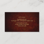 Monogram Steampunk Grunge-Messingplatte Visitenkarte (Rückseite)