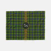 Monogram Stewart Hunting Tartan Fleecedecke (Vorderseite (Horizontal))