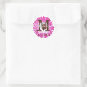 Monogram Stickers Bright Pink Gerbera Daisy Blume (Tasche)