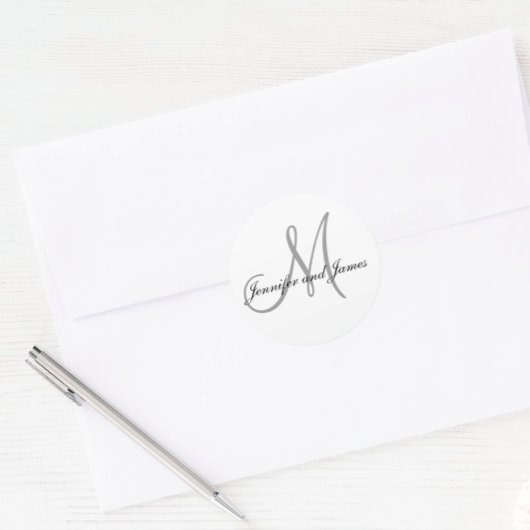 Monogram Stickers for Weddings Initial Names
