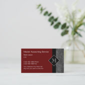 Monogram-Stil der Wirtschaftsprüfungskarten Visitenkarte (Stehend Vorderseite)