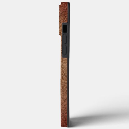 Monogram Stilgold Skriptname Braunleder Case-Mate iPhone Hülle (Rückseite / Links)