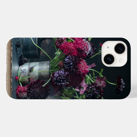 Monogram Still Life-Blume mit Buch Case-Mate iPhone Hülle (Rückseite (Horizontal))