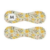 Monogram Stilvoll schönes, leuchtendes Blumenmuste Baseball (Paneele)