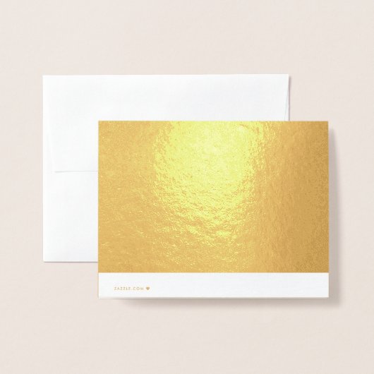 Monogram Stilvolle Skripte Initial Folded Gold Folienkarte (Rückseite mit Umschlag)