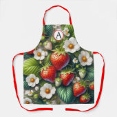 Monogram Strawberry All-over Print Schürze (Vorderseite)