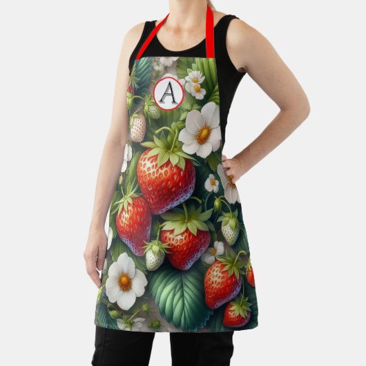 Monogram Strawberry All-over Print Schürze (InSitu)