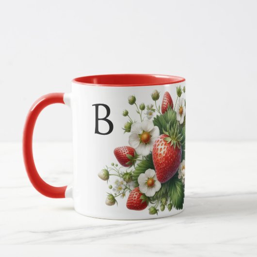 Monogram Strawberry Fruit Combo Tasse (Links)