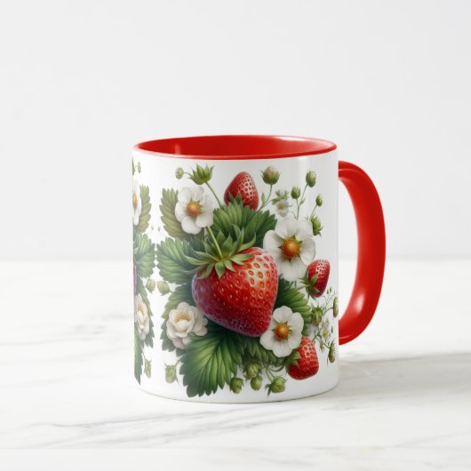 Monogram Strawberry Fruit Combo Tasse (VorderseiteRechts)