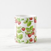 Monogram Strawberry Watercolor-Tasse Kaffeetasse (Mittel)