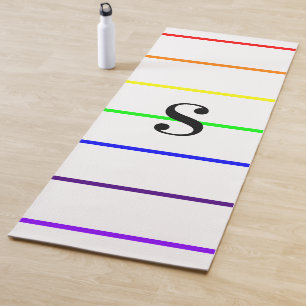 Monogram Streifen Namaste schwarze Rückseite Yogamatte