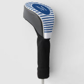 Monogram Stripes Blue White Golf Headcover (angewinkelt)