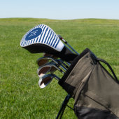 Monogram Stripes Blue White Golf Headcover (In SItu)