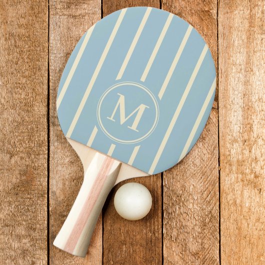 Monogram Striping Light Sky Color Tischtennis Schläger