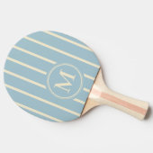 Monogram Striping Light Sky Color Tischtennis Schläger (Seitenansicht)