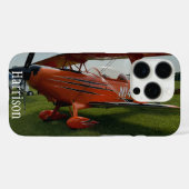 Monogram Stylisches Red Airplane Foto, Aviation Case-Mate iPhone Hülle (Rückseite (Horizontal))