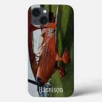 Monogram Stylisches Red Airplane Foto, Aviation