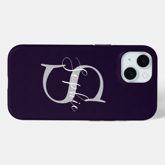 Monogram Stylish Case-Mate iPhone Hülle (Rückseite (Horizontal))