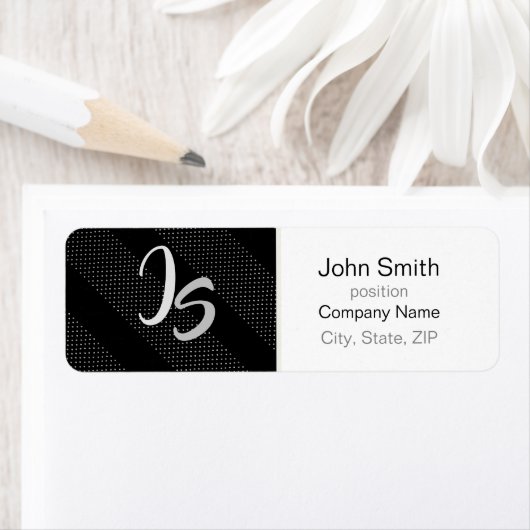 Monogram Stylish Geometric Black Pattern (Insitu)