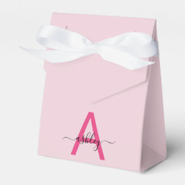 Monogram Stylish Modern Hot Pink Geschenkschachtel