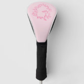 Monogram Stylish Modern Hot Pink Golf Headcover (Vorderseite)