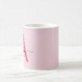 Monogram Stylish Modern Hot Pink Kaffeetasse (Mittel)