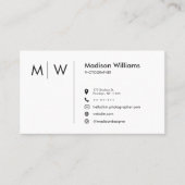 Monogram Stylish Modern Minimalistisch Business Ca Visitenkarte (Vorderseite)