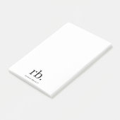 Monogram Stylish Modern Minimalistisch Trendy Post-it Klebezettel (angewinkelt)