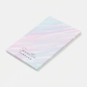 Monogram Stylish Pastel Rainbow Post-it Klebezettel (angewinkelt)