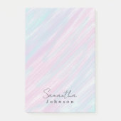 Monogram Stylish Pastel Rainbow Post-it Klebezettel (Vorderseite)