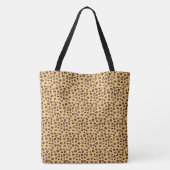 Monogram & Stylish Tiger Pattern & Paw Tasche (Rückseite)