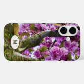 Monogram Summer Pink Blooming Tree Crown Foto - Case-Mate iPhone Hülle (Rückseite (Horizontal))