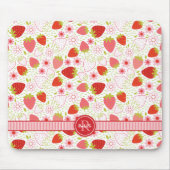Monogram Summer Strawberry Fruit Pattern Mousepad (Vorne)