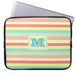 Monogram Summer Stripes Laptopschutzhülle