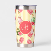 Monogram Summer Watermelon Drinks Muster Thermobecher (Links)